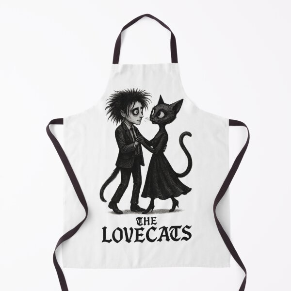 Item preview, Goth Dancing Cats – Lovecats Inspired Art | The Cure Style Dark Cute Illustration | Cool Gothic Romance Cat Design  designed and sold by Donsean22.