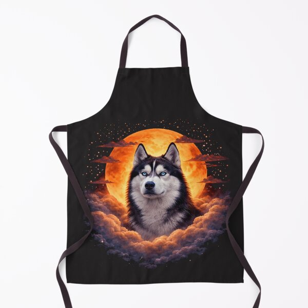 Item preview, Siberian Husky Moon Art – Husky Memorial Gift for Dog Mom Dad designed and sold by PixelsPaws.