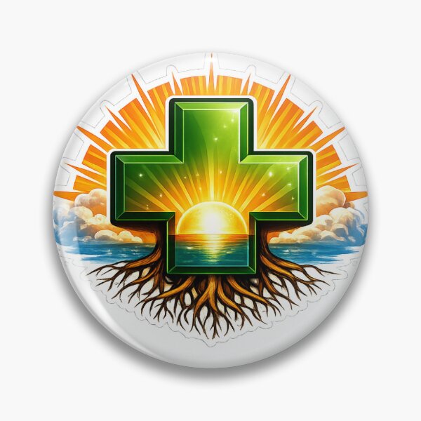 Item preview, Medical cross sticker with rising sun designed and sold by VibeCraft-Studio.