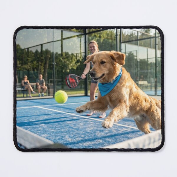 Item preview, Sunlit Volley: Golden Retriever Padel Partner designed and sold by ticzla95.
