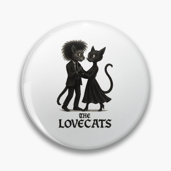 Item preview, Goth Dancing Black Cats – Lovecats Inspired Art | The Cure Style Dark Cute Illustration | Cool Gothic Romance Cat Design  designed and sold by Donsean22.