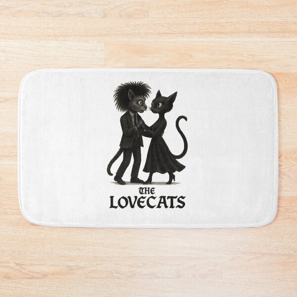 Item preview, Goth Dancing Black Cats – Lovecats Inspired Art | The Cure Style Dark Cute Illustration | Cool Gothic Romance Cat Design  designed and sold by Donsean22.