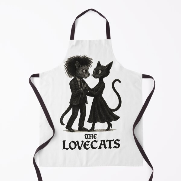 Item preview, Goth Dancing Black Cats – Lovecats Inspired Art | The Cure Style Dark Cute Illustration | Cool Gothic Romance Cat Design  designed and sold by Donsean22.