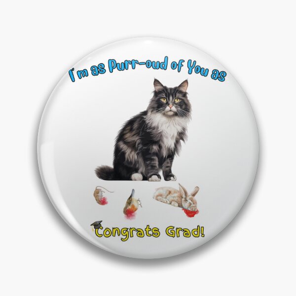 Item preview, Graduation Purr-oud Of You As Cat With Prey designed and sold by MYCatStuff.