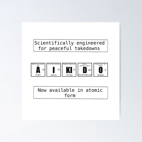 Item preview, Aikido - Table of Elements designed and sold by The Dotted Brush.