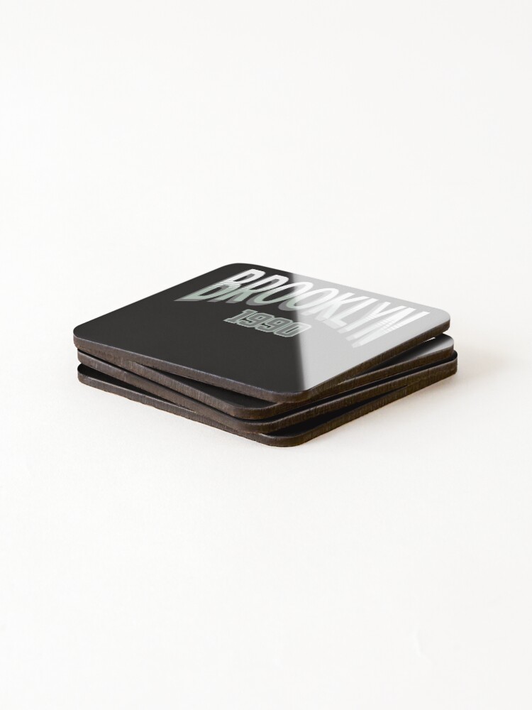 Thumbnail 4 of 5, Coasters (Set of 4), Brooklyn 1990 Retro Cursive Lettering designed and sold by StyleStorage.
