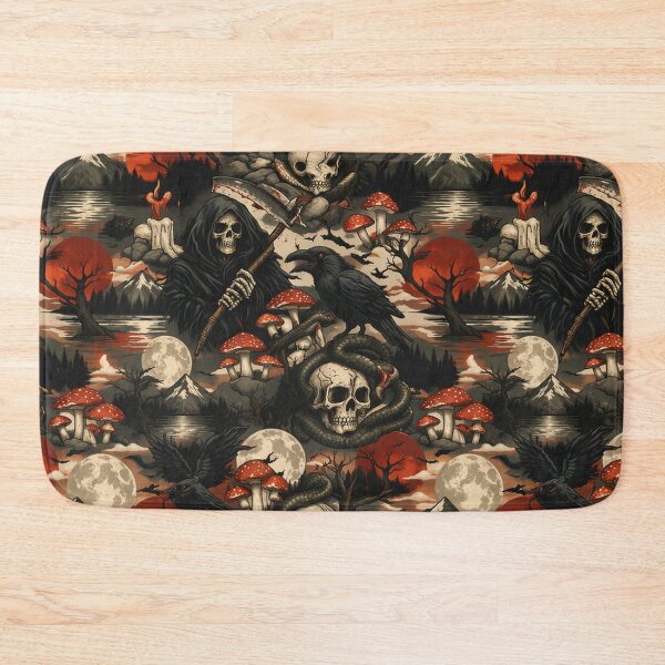 Item preview, Grimdark Occult Skull Raven designed and sold by Forged in the Warp.