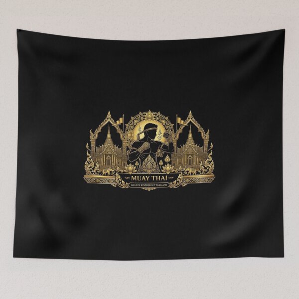 Item preview, Muay Thai Temple Fighter Art designed and sold by WildBoysShop.