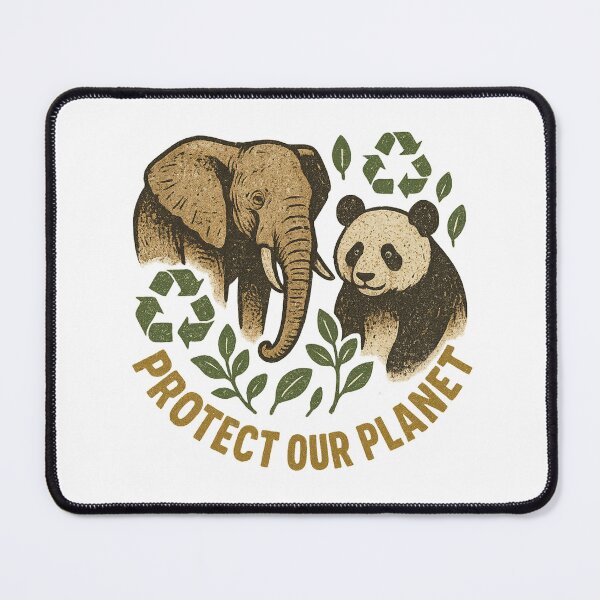 Item preview, Vintage-Inspired Animal Conservation Illustration with Eco Messages for Eco-Friendly Apparel designed and sold by DrainedUwU.
