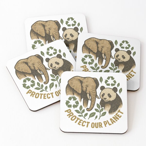 Item preview, Vintage-Inspired Animal Conservation Illustration with Eco Messages for Eco-Friendly Apparel designed and sold by DrainedUwU.