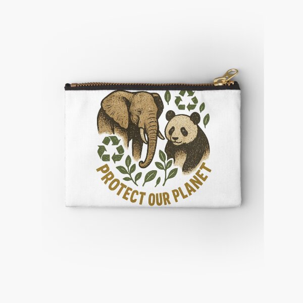 Item preview, Vintage-Inspired Animal Conservation Illustration with Eco Messages for Eco-Friendly Apparel designed and sold by DrainedUwU.