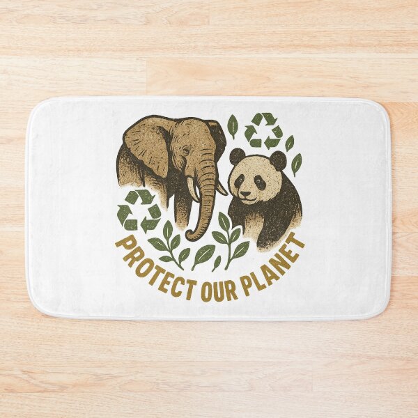 Item preview, Vintage-Inspired Animal Conservation Illustration with Eco Messages for Eco-Friendly Apparel designed and sold by DrainedUwU.