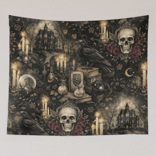 Item preview, Gothic Occult Raven Skull designed and sold by Forged in the Warp.
