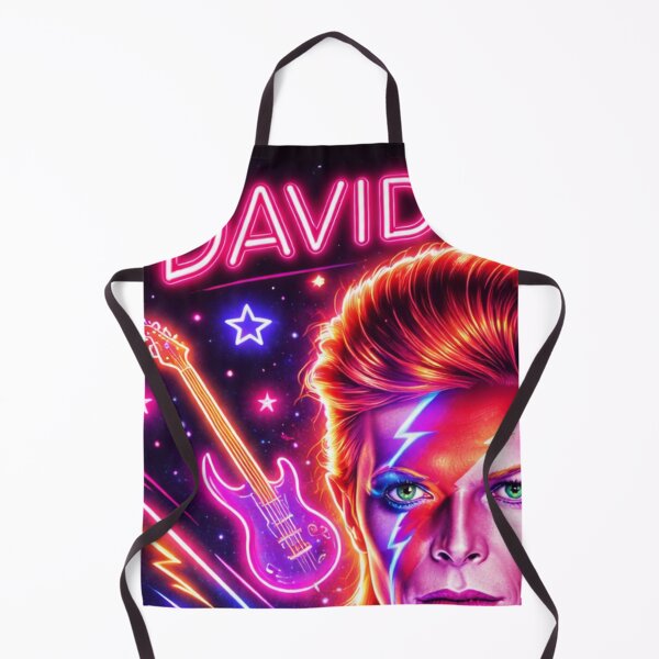 Item preview, David Bowie Neon Icon – Futuristic Comic Style Portrait in Vibrant 1:1 Glow designed and sold by SHOCAMPOS DESIGNS .