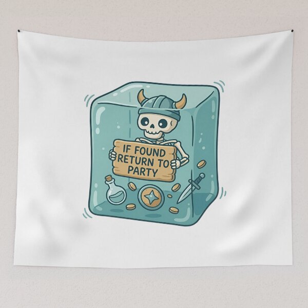 Item preview, Cute If Found Return To Party Gelatinous Cube RPG designed and sold by Fenay Designs.