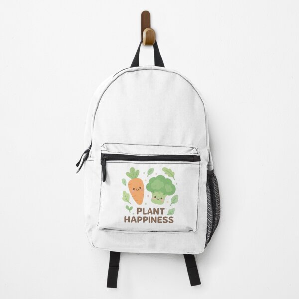Item preview, Cute Vegan Vegetables Sticker with Positive Quote in Kawaii Style - Plant Happiness designed and sold by DrainedUwU.