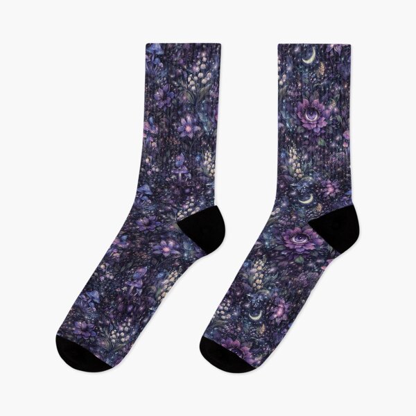 Item preview, Psychedelic Eye Floral Night Garden designed and sold by Forged in the Warp.