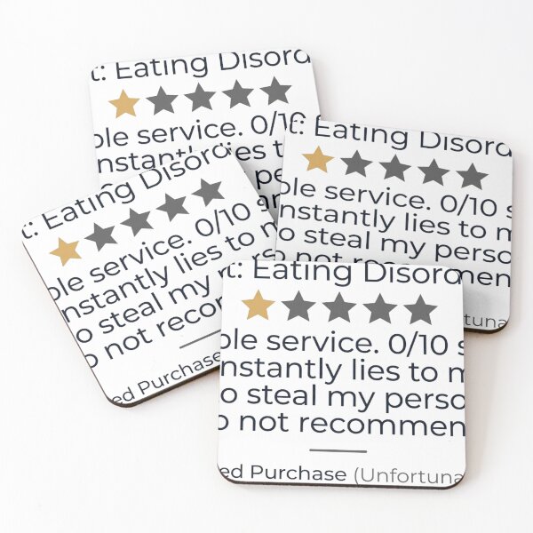 Item preview, Eating Disorder Review - 1 Star Would Not Recommend - Recovery Humor ED designed and sold by Basement Labs.