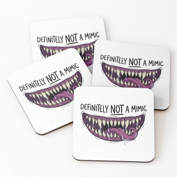 Item preview, Definitely Not A Mimic Funny Monster Mouth Drooling RPG designed and sold by Fenay Designs.