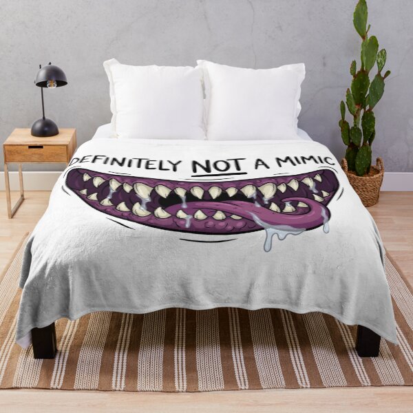 Item preview, Definitely Not A Mimic Funny Monster Mouth Drooling RPG designed and sold by Fenay Designs.