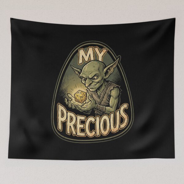 Item preview, My Precious Dice Goblin Badge Funny RPG Art designed and sold by Fenay Designs.