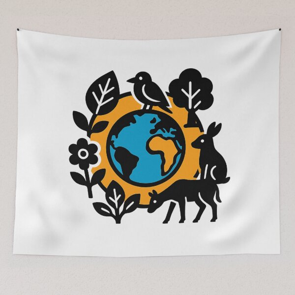 Item preview, Bold Eco-Friendly Wildlife Symbols Poster for Activists & Eco-Supporters designed and sold by DrainedUwU.