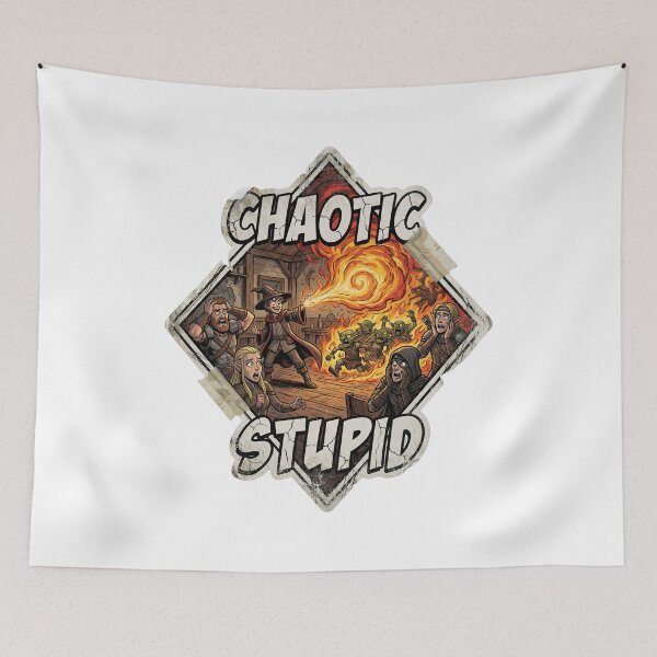 Item preview, Chaotic Stupid Fireball Tavern Disaster Colorful Art designed and sold by Fenay Designs.