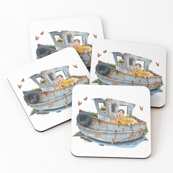 Item preview, Fishing with a dog and cat, Ship of dreams designed and sold by HollySimental.