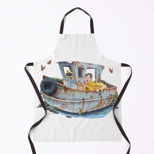 Item preview, Fishing with a dog and cat, Ship of dreams designed and sold by HollySimental.