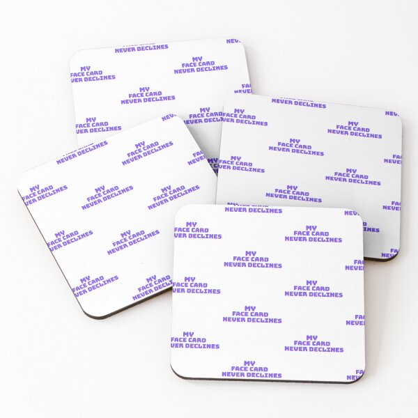 Item preview, ​My Face Card Never Declines - Purple Y2K Typography designed and sold by Hidden Relic Muse.