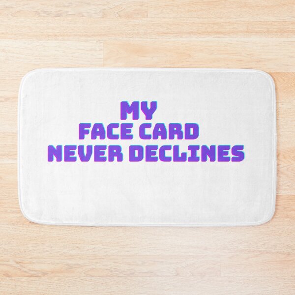 Item preview, ​My Face Card Never Declines - Purple Y2K Typography designed and sold by Hidden Relic Muse.
