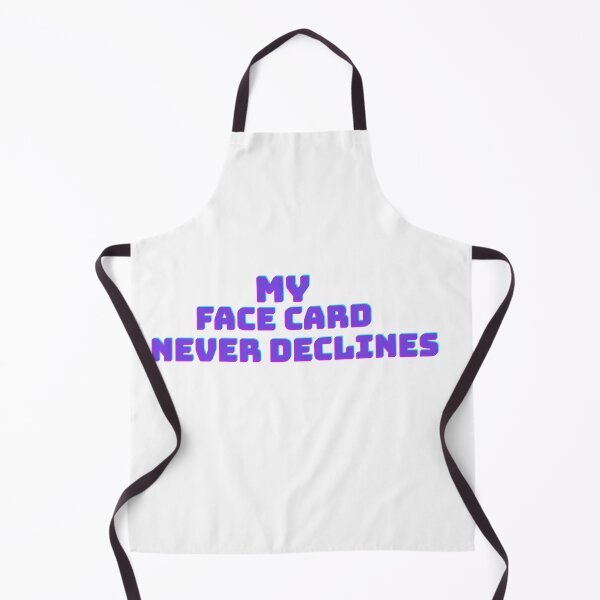 Item preview, My Face Card Never Declines - Purple Y2K Typography designed and sold by Hidden Relic Muse.