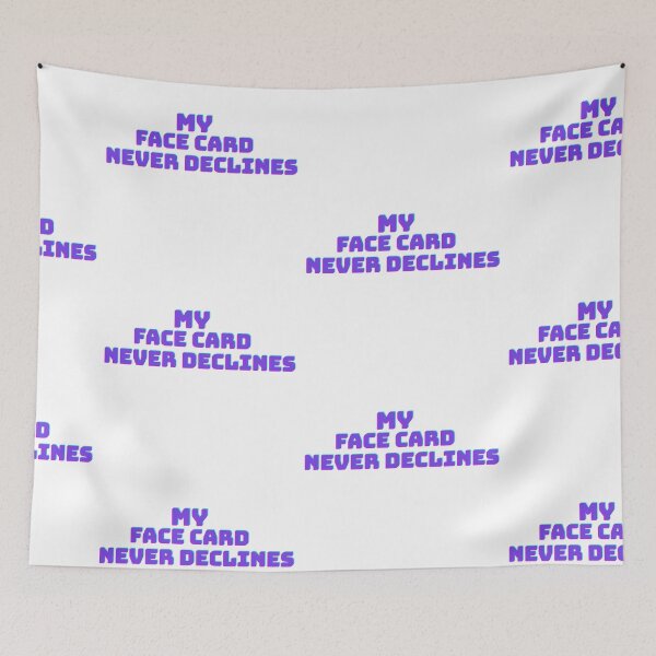 Item preview, ​My Face Card Never Declines - Purple Y2K Typography designed and sold by Hidden Relic Muse.