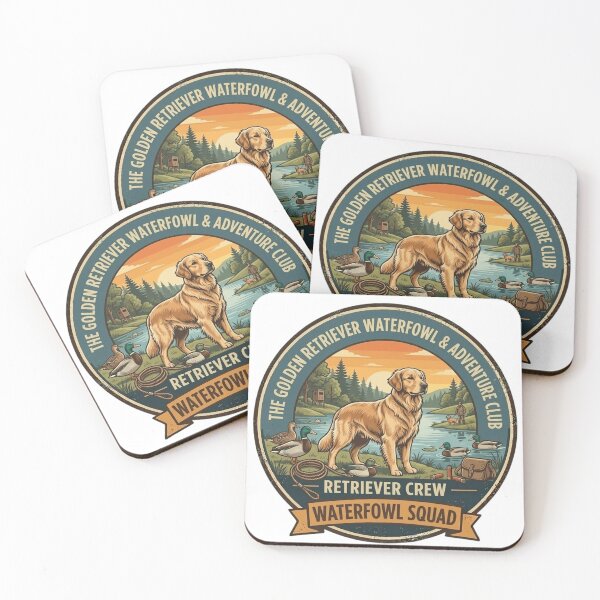 Item preview, Golden Retriever Waterfowl & Adventure Club - Vintage Retriever Crew Badge designed and sold by FarDesign.