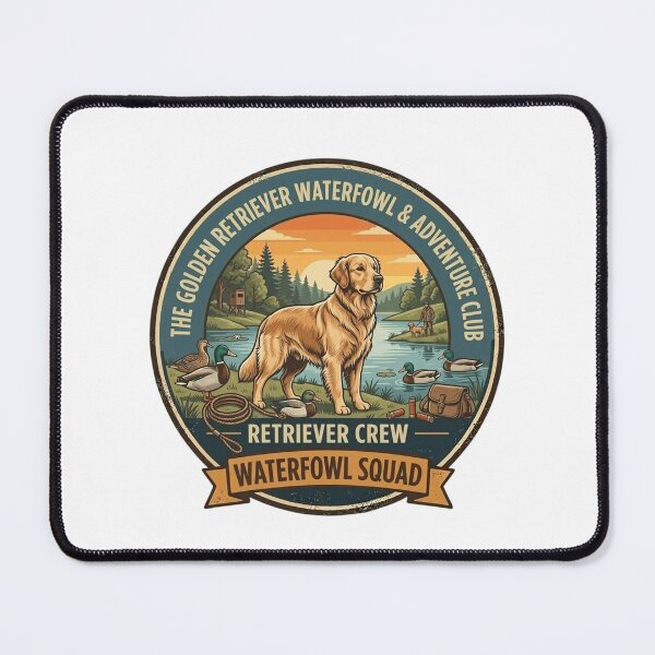 Item preview, Golden Retriever Waterfowl & Adventure Club - Vintage Retriever Crew Badge designed and sold by FarDesign.