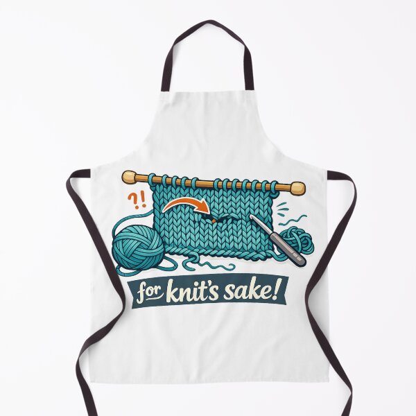 Item preview, For Knit's Sake! Knitting Meme designed and sold by Coral Surprise Studio | Playful & Dreamy Designs.