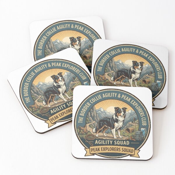 Item preview, Border Collie Agility Squad - Peak Explorers Club Mountain Adventure designed and sold by FarDesign.