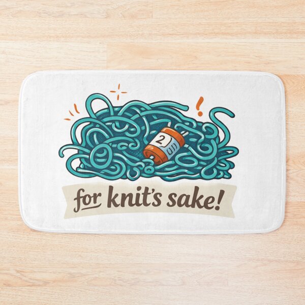 Item preview, For Knit's Sake! Knitting Joke designed and sold by Coral Surprise Studio | Playful & Dreamy Designs.