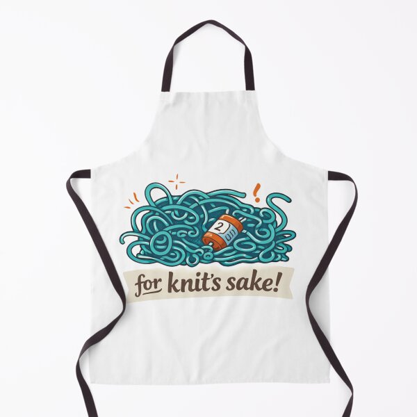 Item preview, For Knit's Sake! Knitting Joke designed and sold by Coral Surprise Studio | Playful & Dreamy Designs.