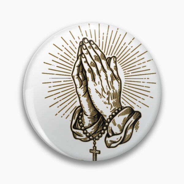 Item preview, Ora Et Labora Praying Hands Vintage Christian Design Fiat Voluntas Tua designed and sold by Love Christ Live Life.
