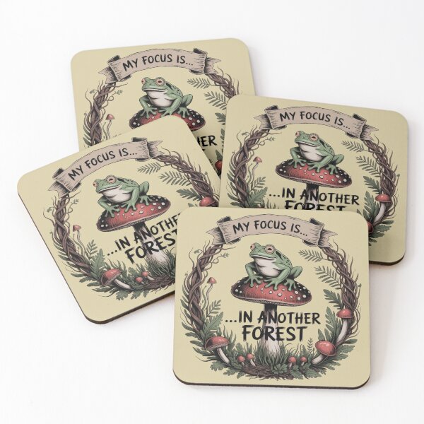 Item preview, ADHD Frog Sticker - My Focus Is In Another Forest | Goblincore Gift designed and sold by By Dana Studio.