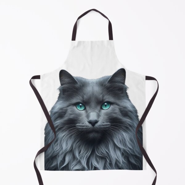 Item preview, Beautiful Nebelung Cat Emerald Eyes Silver Fur Portrait designed and sold by lKenima.
