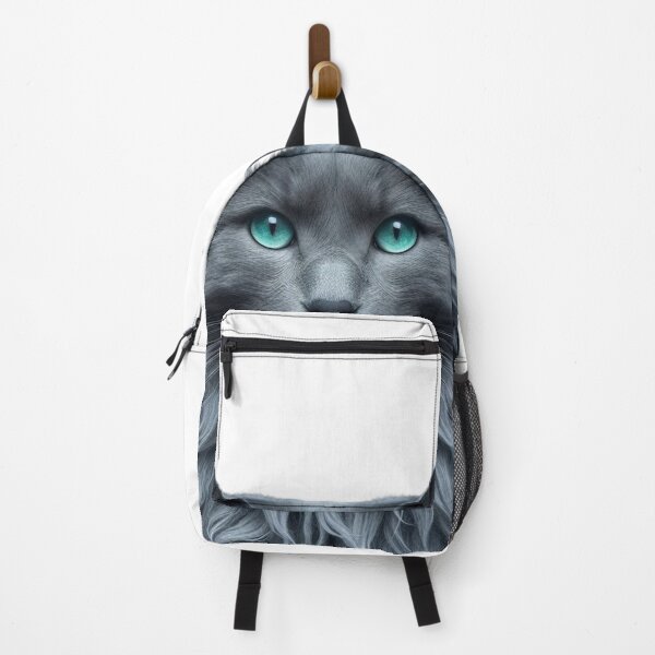 Item preview, Beautiful Nebelung Cat Emerald Eyes Silver Fur Portrait designed and sold by lKenima.