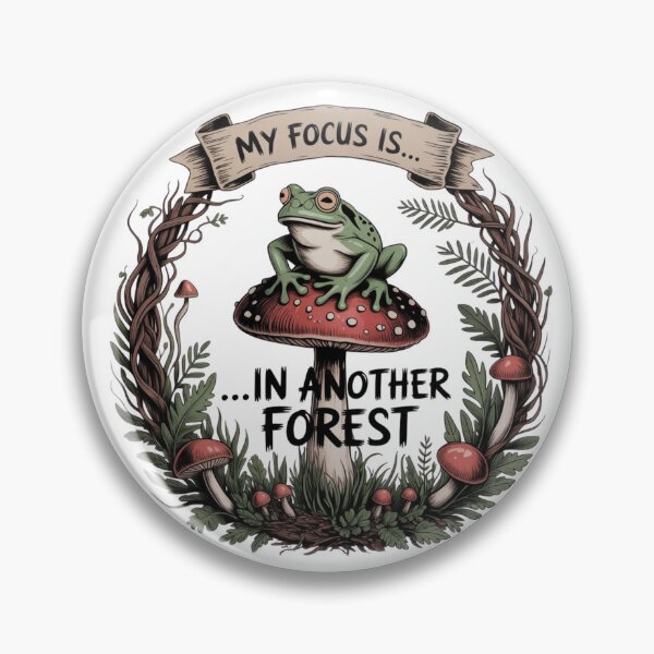 Item preview, ADHD Frog Sticker - My Focus Is In Another Forest | Goblincore Gift designed and sold by By Dana Studio.