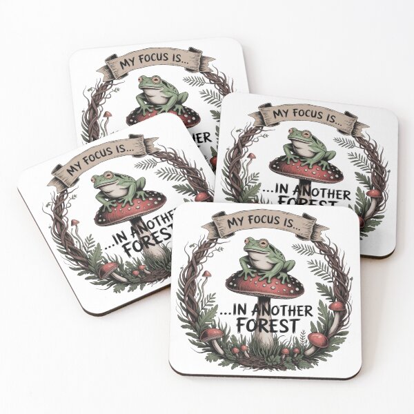 Item preview, ADHD Frog Sticker - My Focus Is In Another Forest | Goblincore Gift designed and sold by By Dana Studio.
