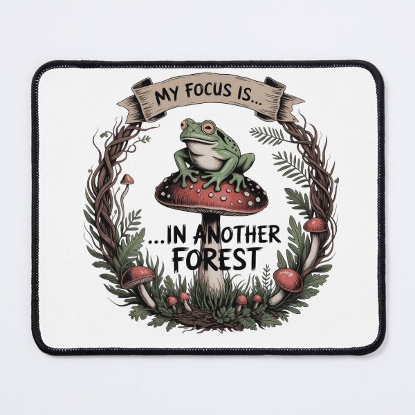 Item preview, ADHD Frog Sticker - My Focus Is In Another Forest | Goblincore Gift designed and sold by By Dana Studio.