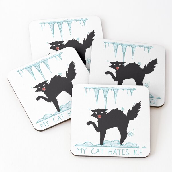 Item preview, My Cat Hates Ice (black cat) designed and sold by LilWitchBitch.