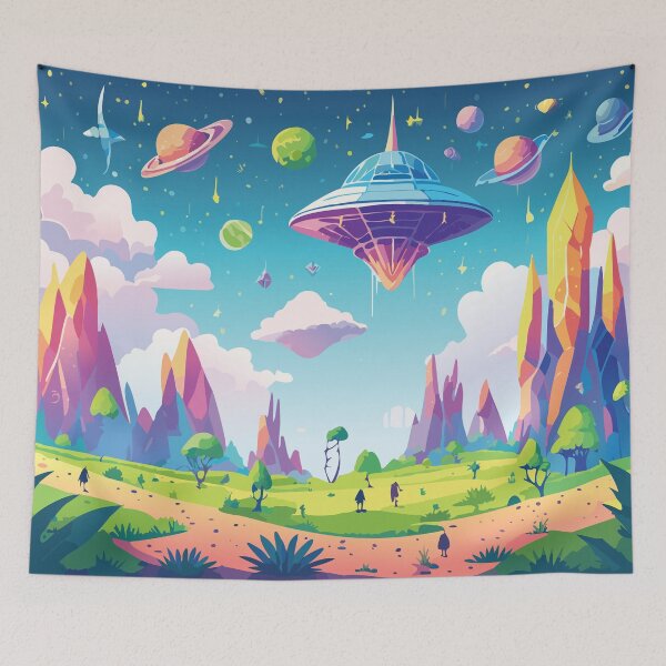 Item preview, Galactic Dreams: Starry Skies and UFO designed and sold by GBD888.