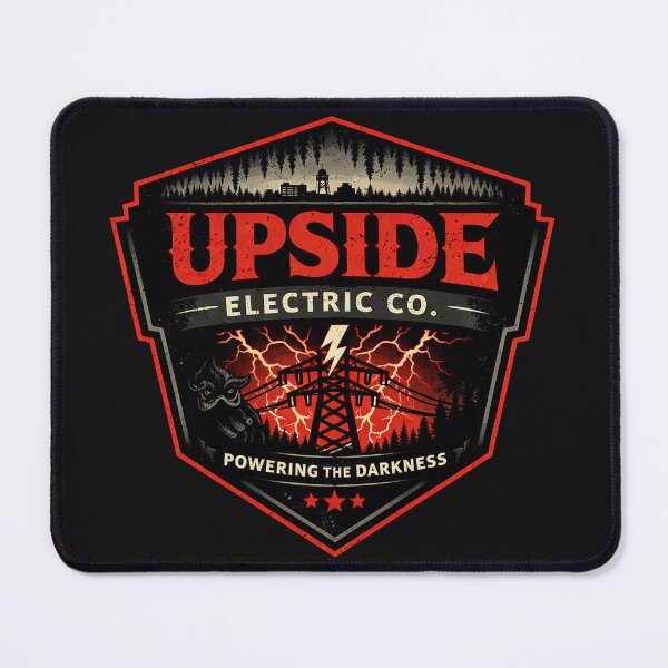 Item preview, Upside Electric Co Shirt Vintage Horror Utility Graphic Lightning Badge Tee designed and sold by GhostDawgs.