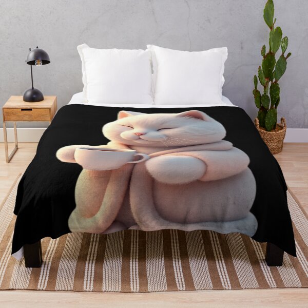 Item preview, Cat and Warm Coffee designed and sold by AwesomeDigiShop.